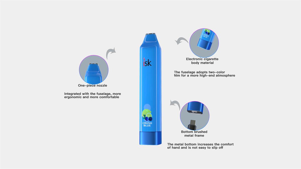 ISK013 Квадратный одноразовый вейп-стручок 3000 затяжек с регулируемым воздушным потоком и аккумуляторной батареей