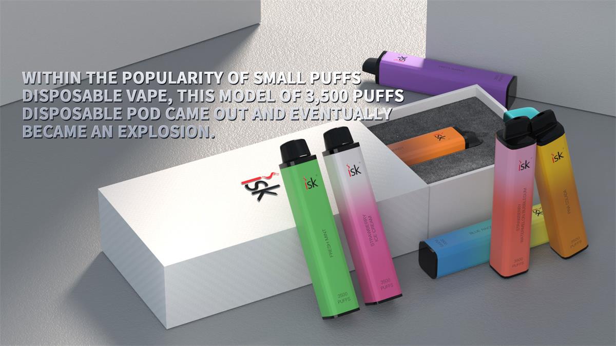 ISK046 одноразовых электронных сигарет 3500 затяжек устройство с Квадратным Корпусом Сетчатая катушка